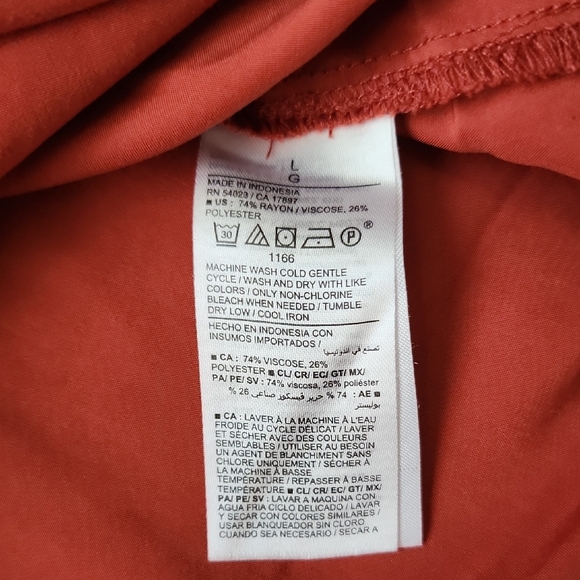 $4 FIRM 🌟FINAL MARK DOWN🌟 Old Navy Rust-Red/Orange Shirt Dress - Picture 8 of 8